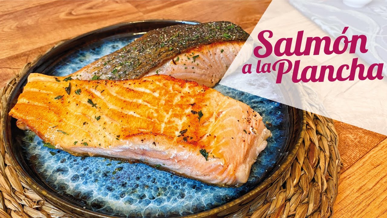 salmón a la plancha con ajo y perejil