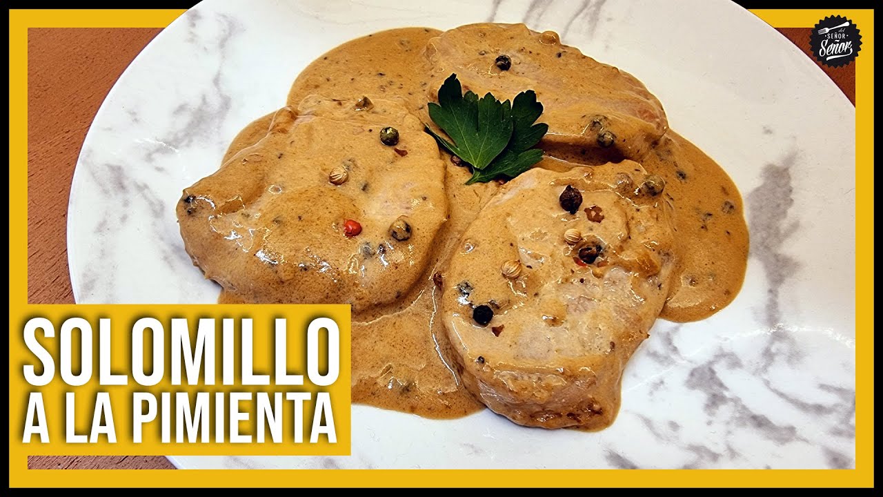 solomillo a la pimienta con nata