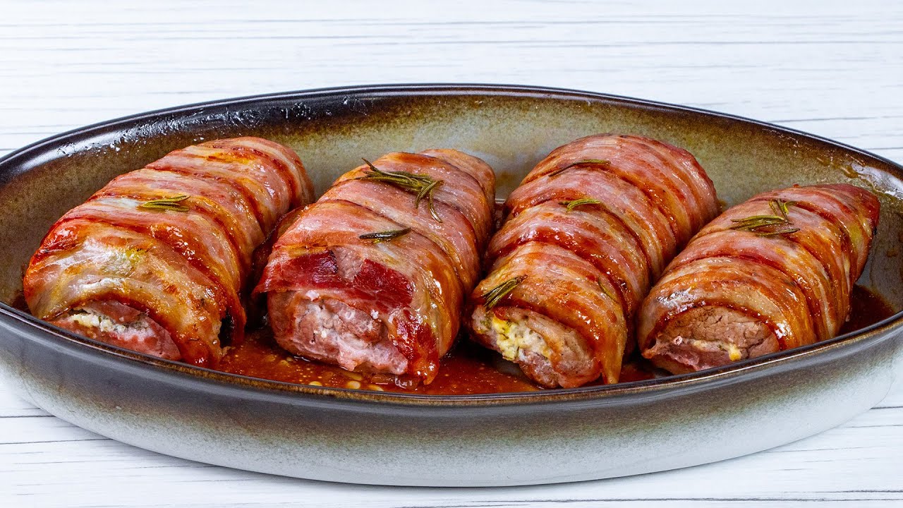solomillo al horno con bacon y queso
