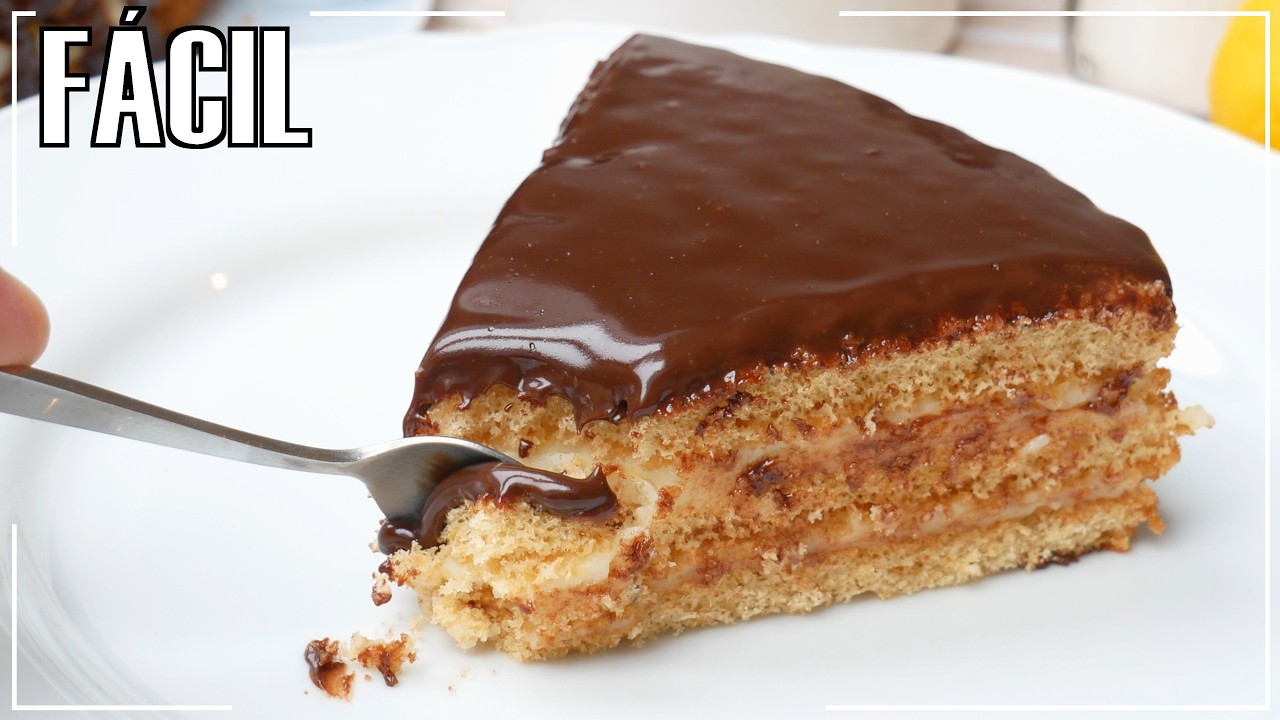 tarta de chocolate y crema pastelera