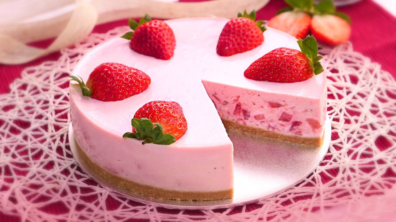 tarta de fresas y leche condensada sin horno