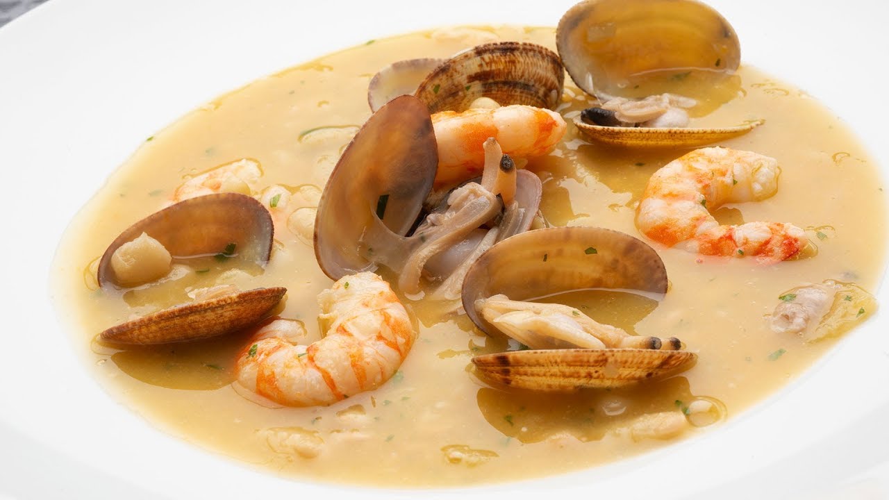 verdinas con almejas y langostinos en olla rápida