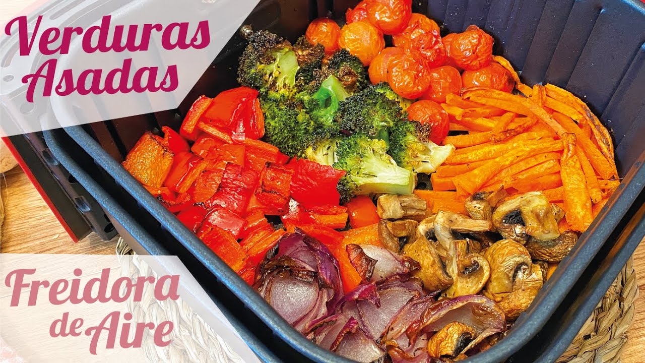 verduras en freidora de aire tiempo