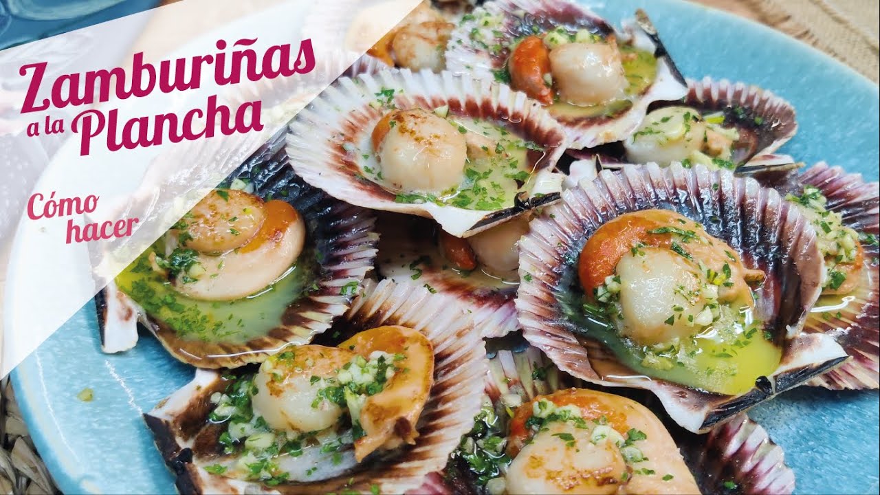 zamburiñas a la plancha con cáscara