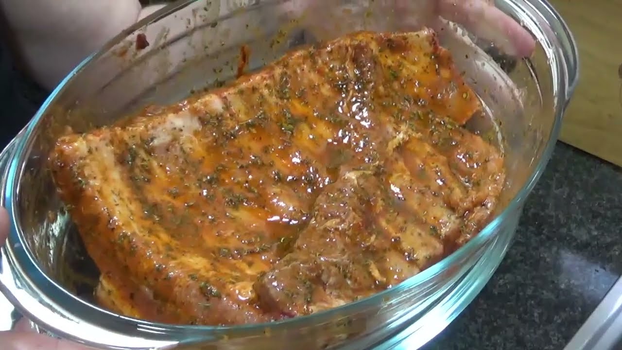 adobar costillas de cerdo para barbacoa