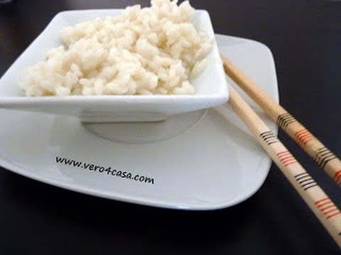 arroz blanco con salsa de soja