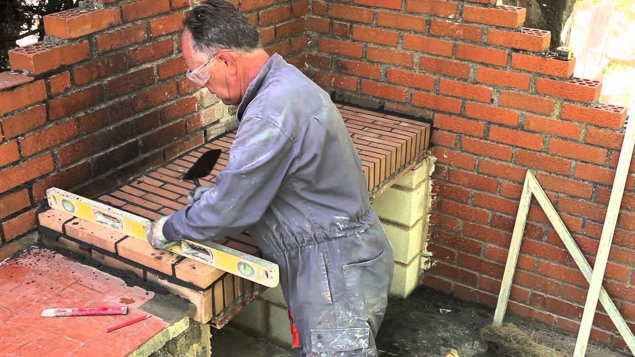 barbacoa de obra hecha a mano