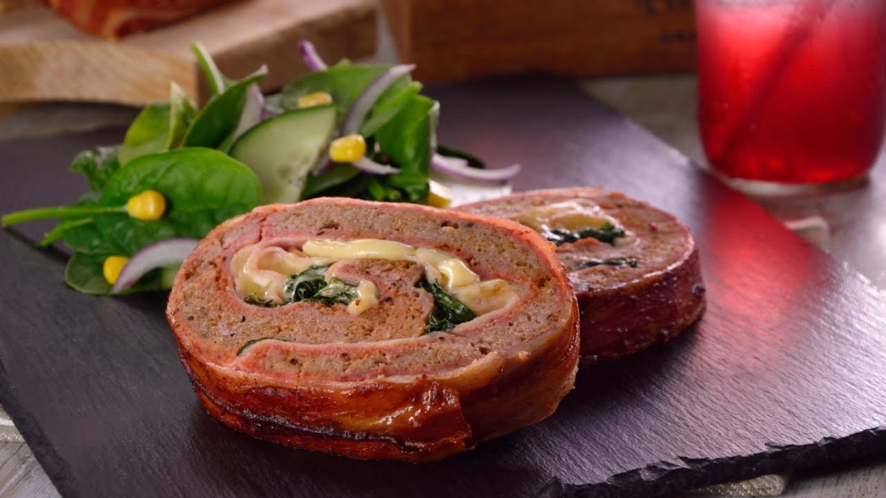 carne enrollada con jamon y queso