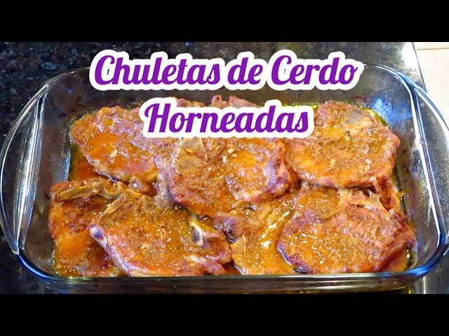 chuletas de cerdo al horno fáciles