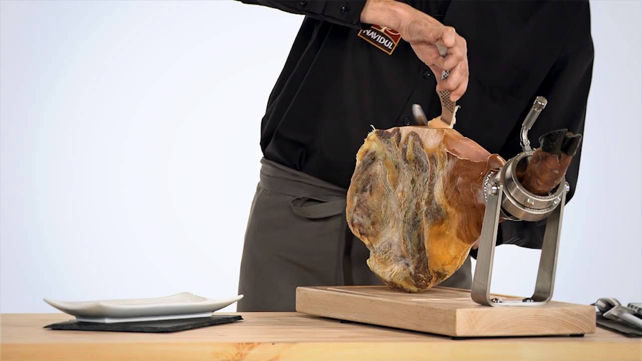 como cortar una paleta de jamon