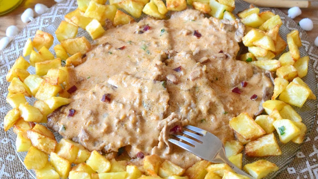 filetes de jamón de cerdo en salsa