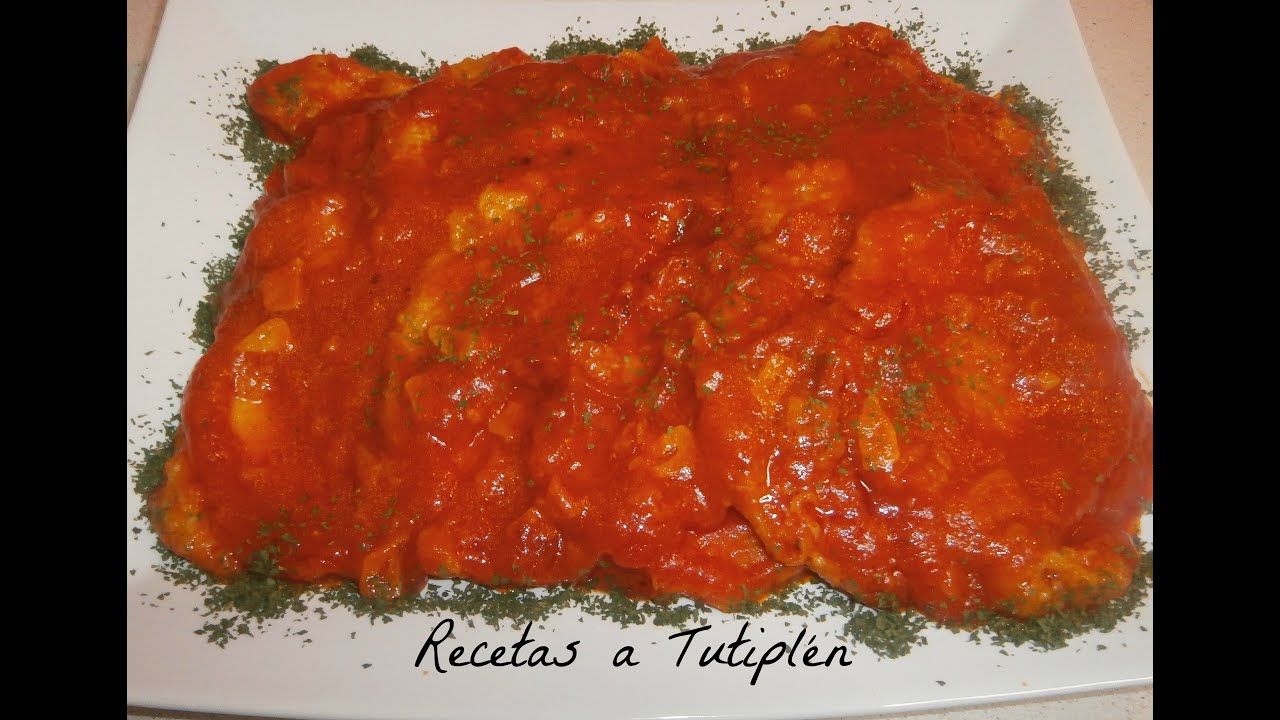 filetes de lomo en salsa de tomate