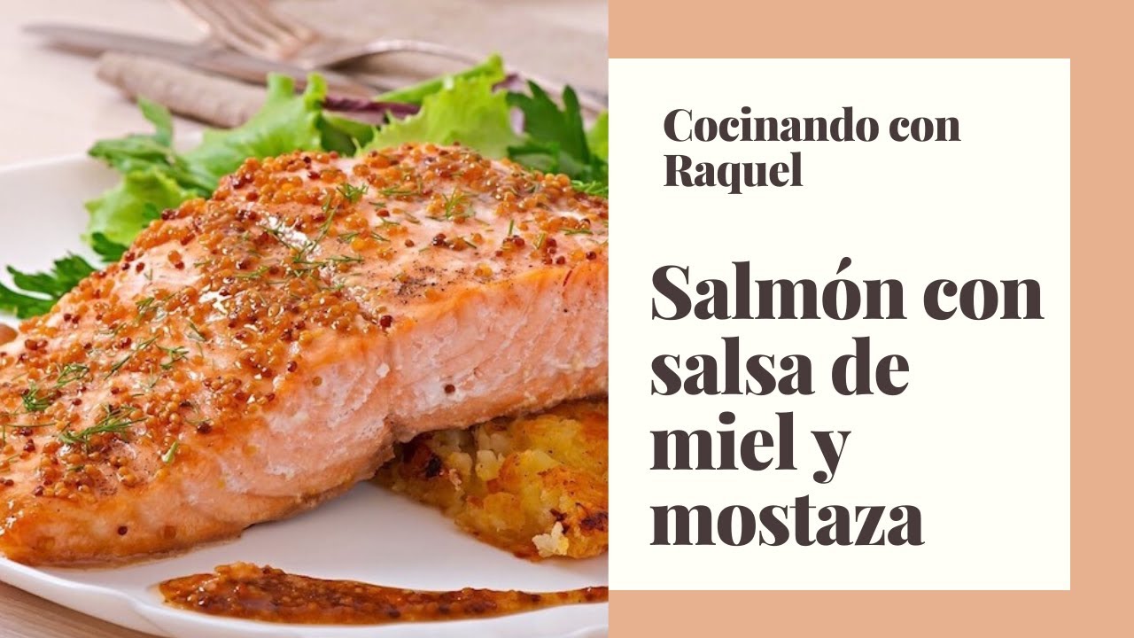 salmon a la plancha con salsa de mostaza y miel